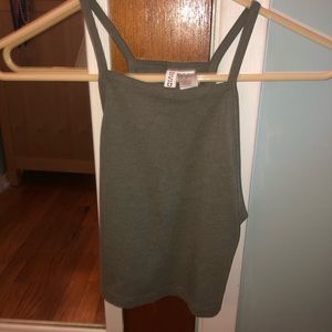 Olive Green Cropped Top